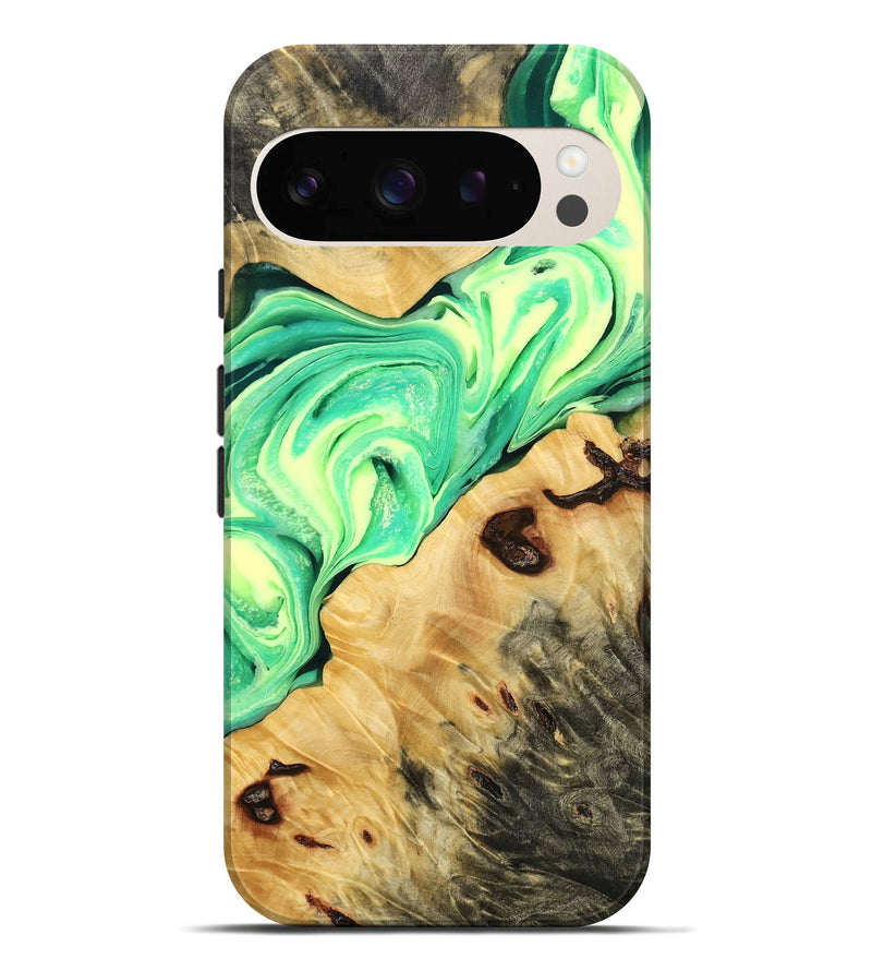 Pixel 10 Pro XL Wood Live Edge Phone Case - Rachael (Green, 778752)