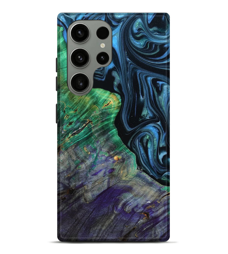 Galaxy S23 Ultra Wood Live Edge Phone Case - Delois (Purple, 778771)