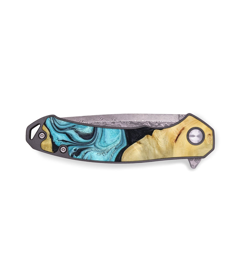 EDC Wood Pocket Knife - Yetta (Blue, 778827)