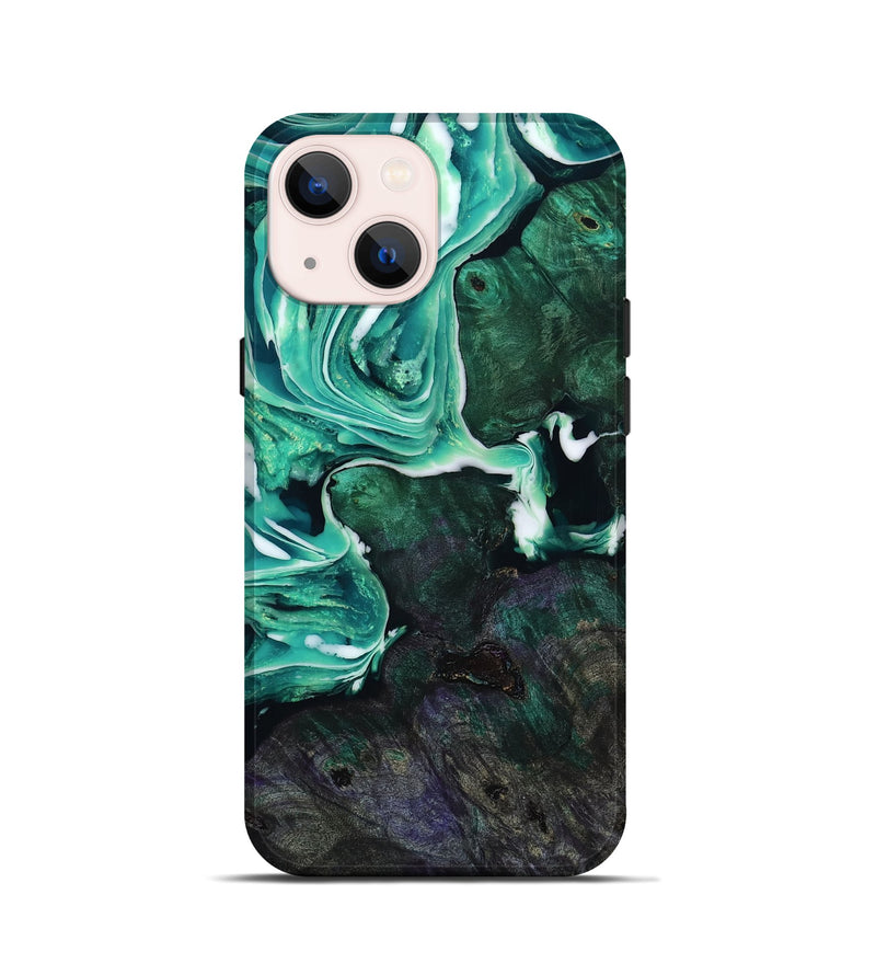 iPhone 13 mini Wood Live Edge Phone Case - Wilder (Green, 779176)