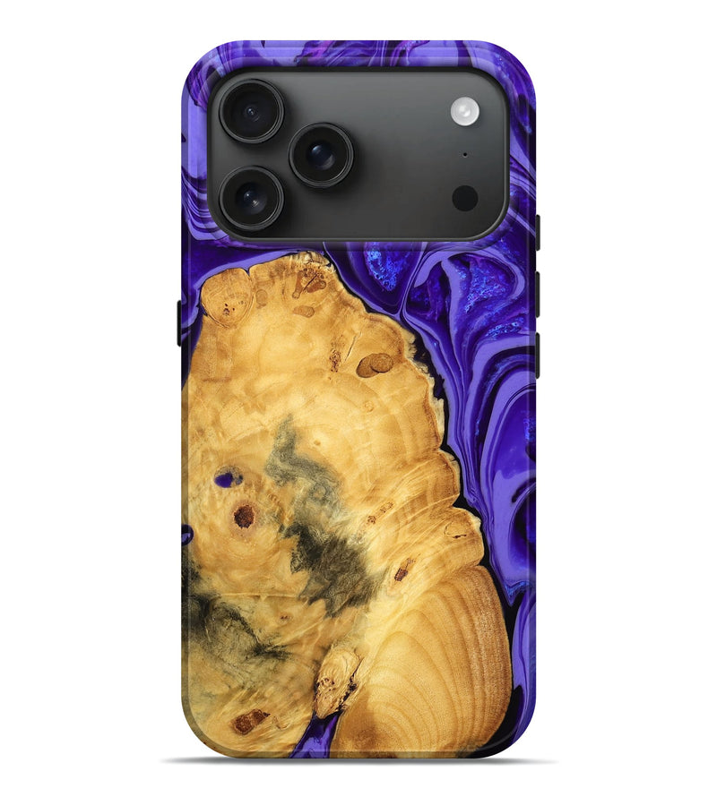 iPhone 17 Pro Max Wood Live Edge Phone Case - Yolanda (Purple, 779191)
