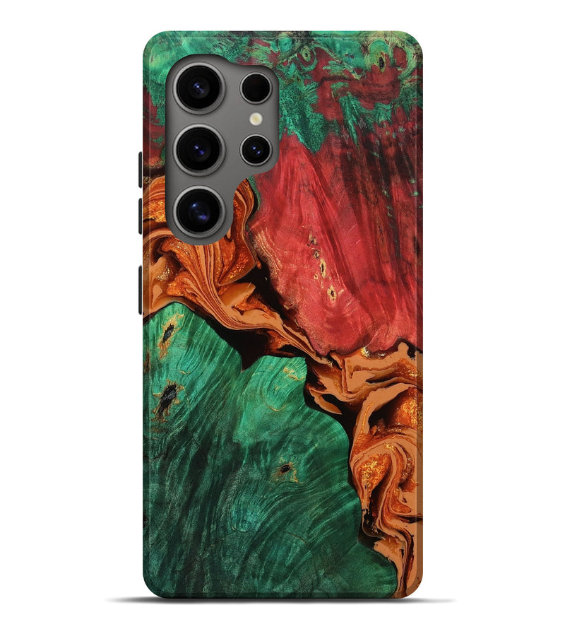 Galaxy S25 Ultra Wood Live Edge Phone Case - Elodie (Red, 779537)