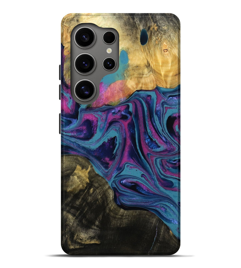 Galaxy S25 Ultra Wood Live Edge Phone Case - Armand (Blue, 779761)