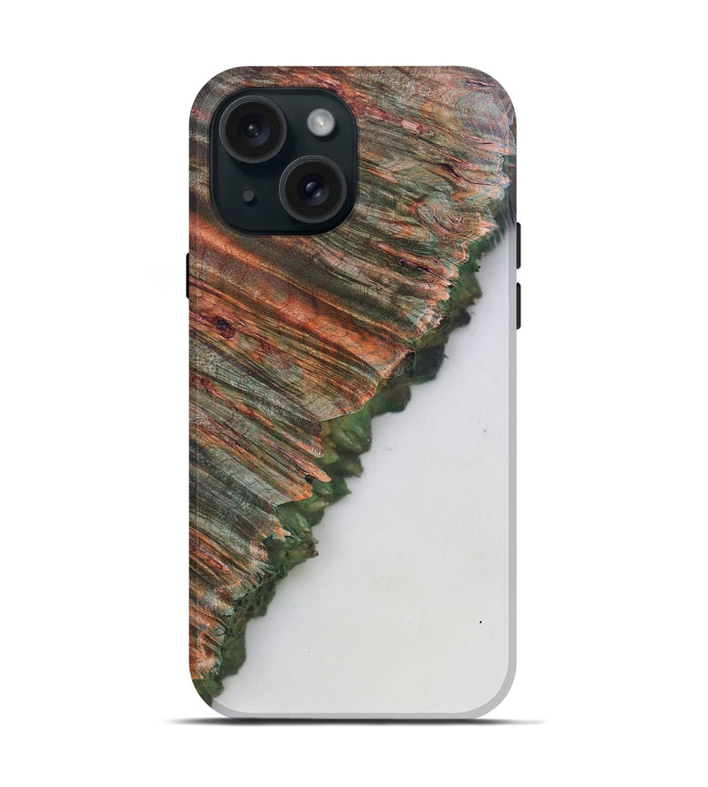 iPhone 15 Wood Live Edge Phone Case - Kecia (Clear, 779887)