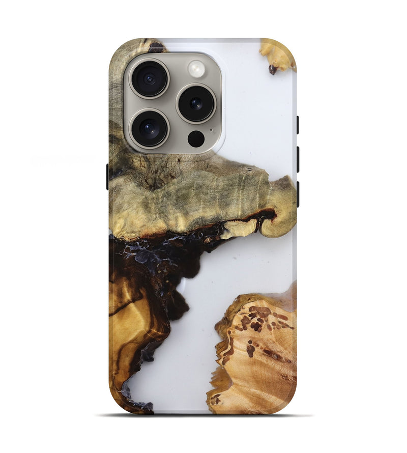 iPhone 16 Pro Wood Live Edge Phone Case - Gregory (Clear, 780010)