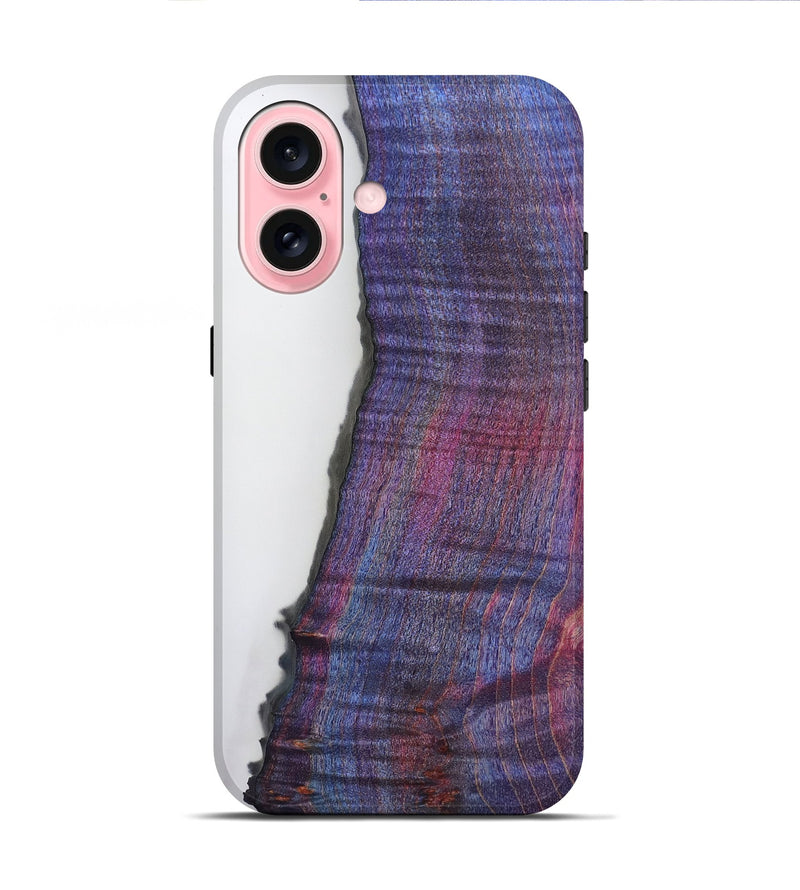 iPhone 16 Wood Live Edge Phone Case - Liberty (Clear, 780031)