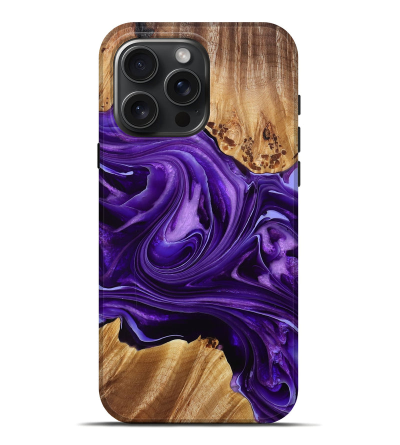iPhone 16 Pro Max Wood Live Edge Phone Case - Ryatt (Purple, 780032)