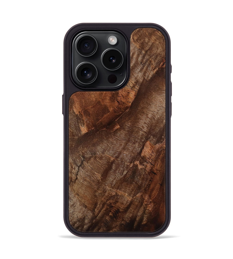 iPhone 15 Pro Wood Phone Case - Idris (Wood Burl, 780114)