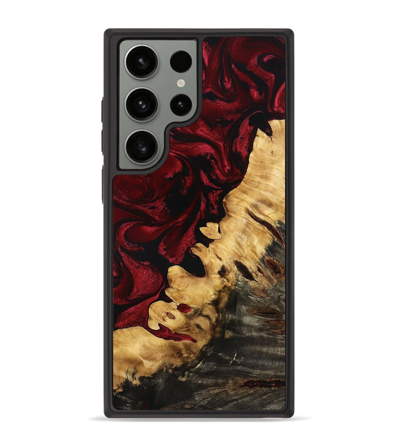 Galaxy S23 Ultra Wood Phone Case - Erica (Red, 780127)
