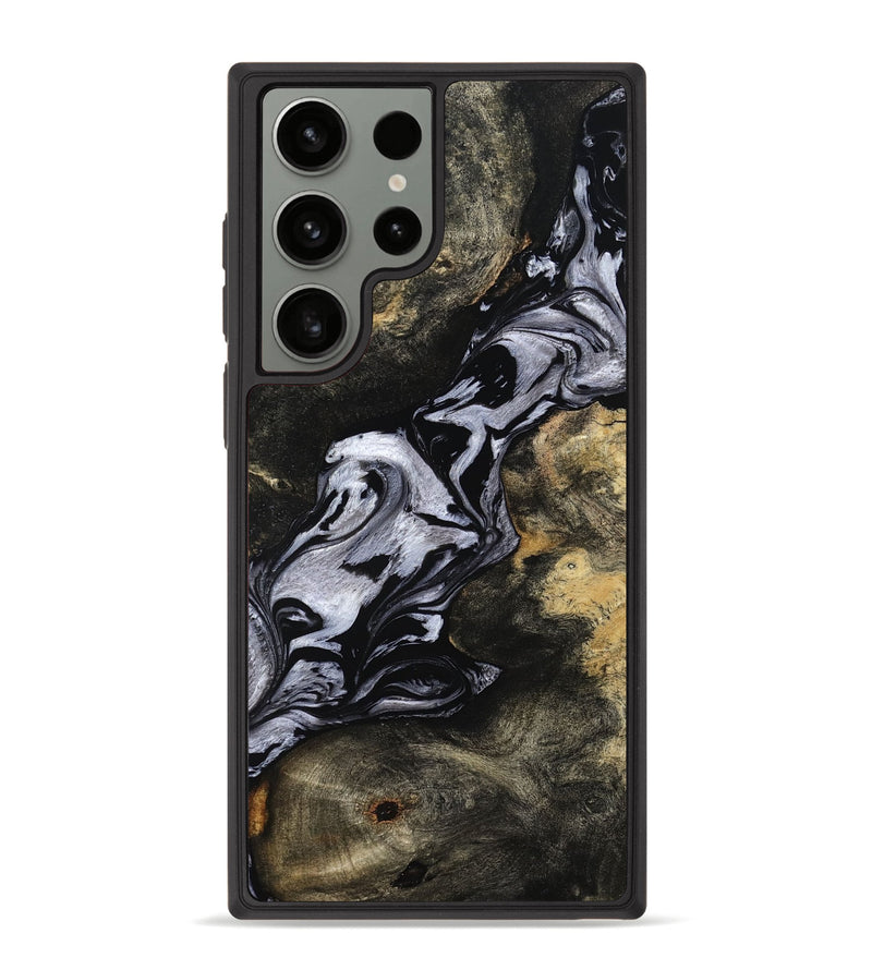 Galaxy S23 Ultra Wood Phone Case - Ivory (Black & White, 780137)