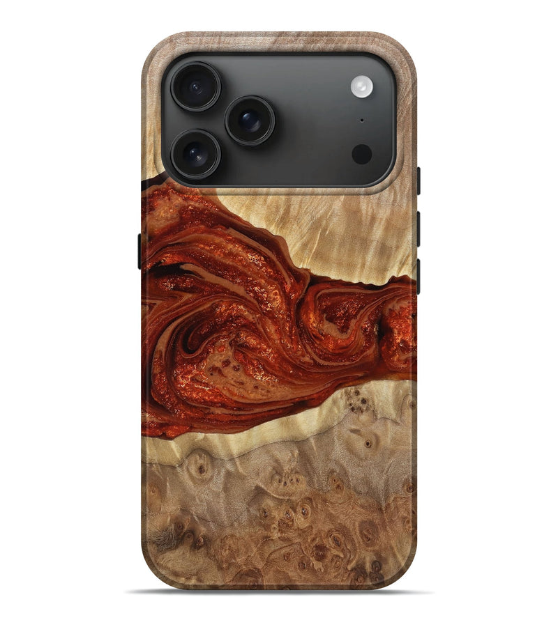 iPhone 17 Pro Max Wood Live Edge Phone Case - Keegan (Red, 780329)