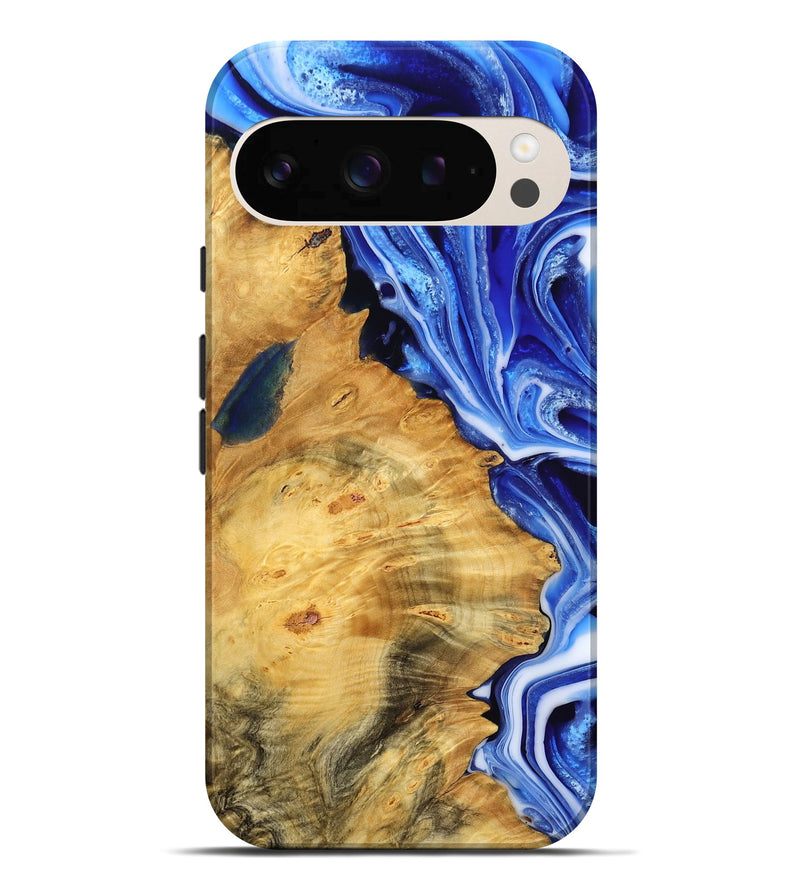 Pixel 10 Pro XL Wood Live Edge Phone Case - Nash (Blue, 780475)