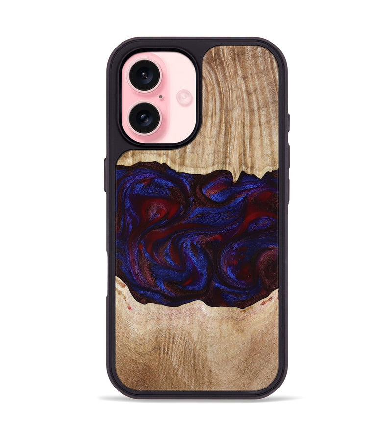 iPhone 16 Wood Phone Case - Trudy (Red, 780505)