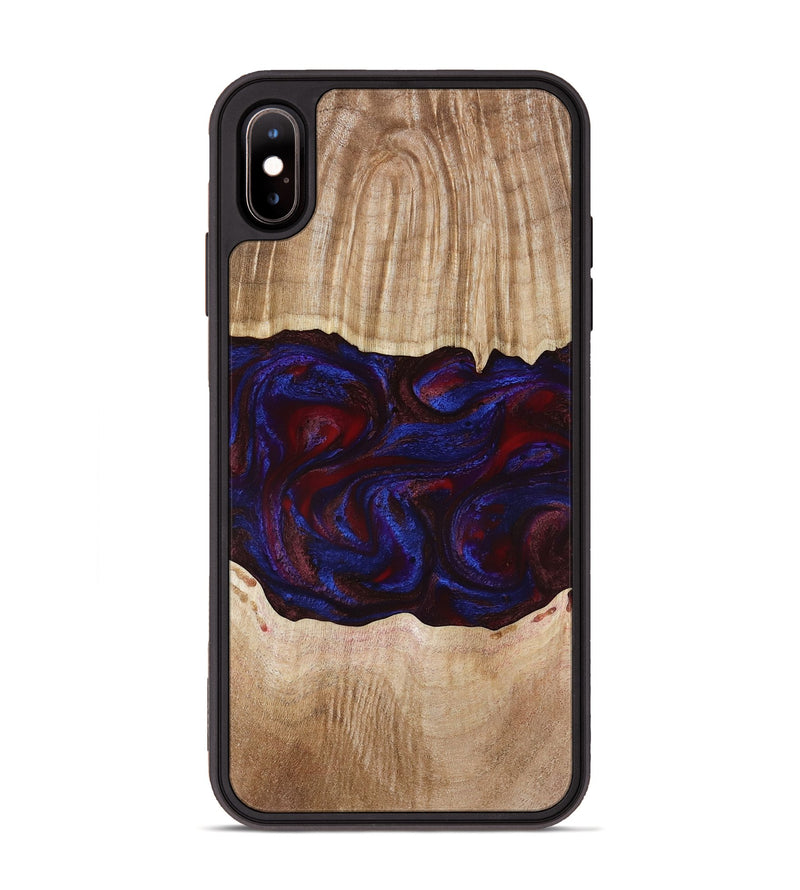 iPhone Xs Max Wood Phone Case - Trudy (Red, 780505)