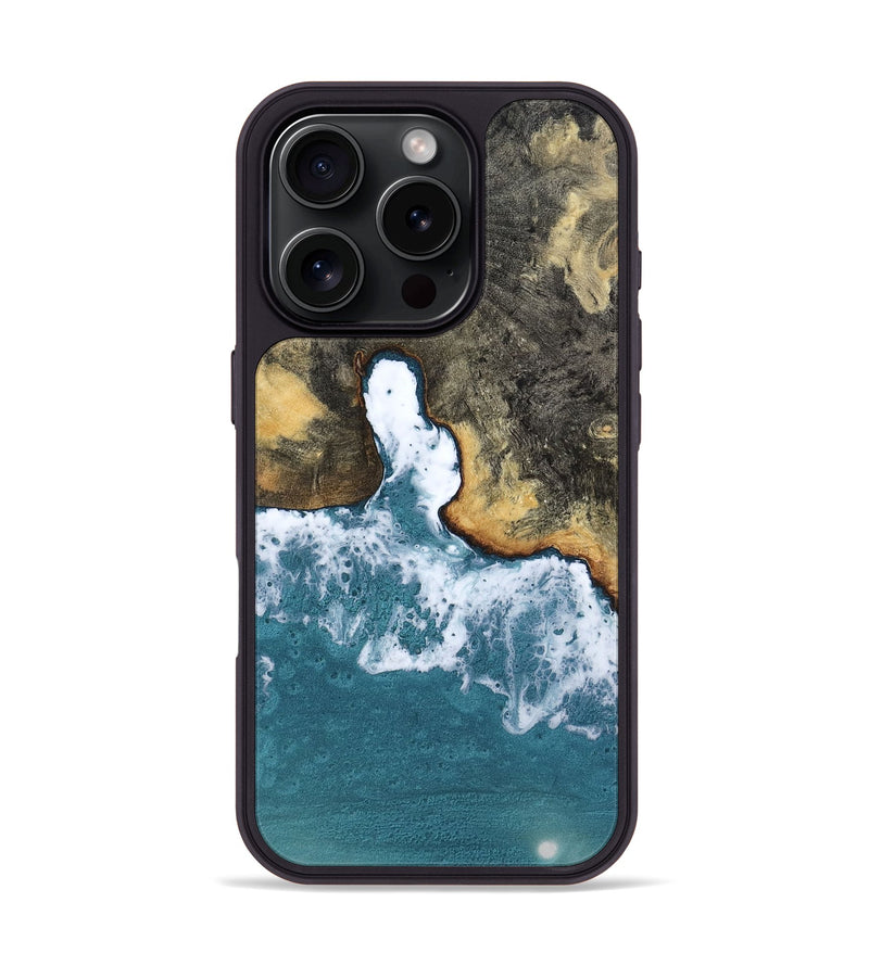 iPhone 16 Pro Wood Phone Case - Green (Coastal, 780555)