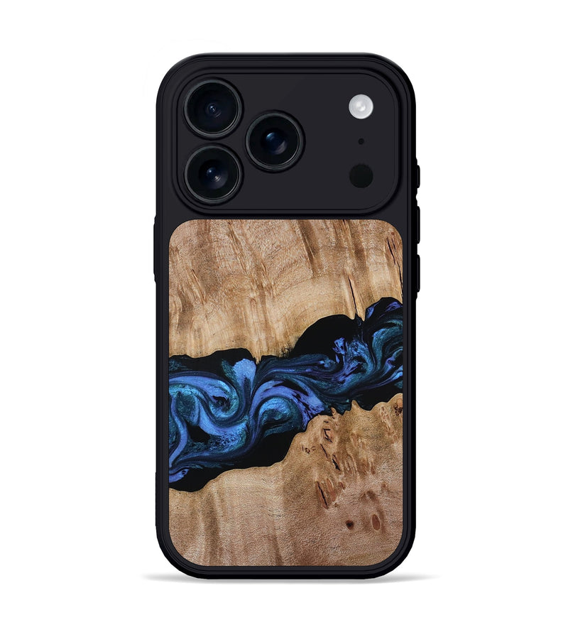 iPhone 17 Pro Wood Phone Case - Metta (Blue, 780686)