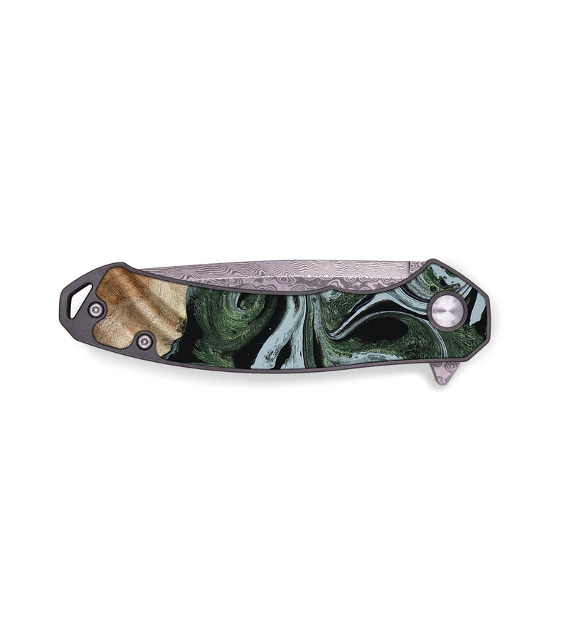 EDC Wood Pocket Knife - Elroy (Green, 780712)
