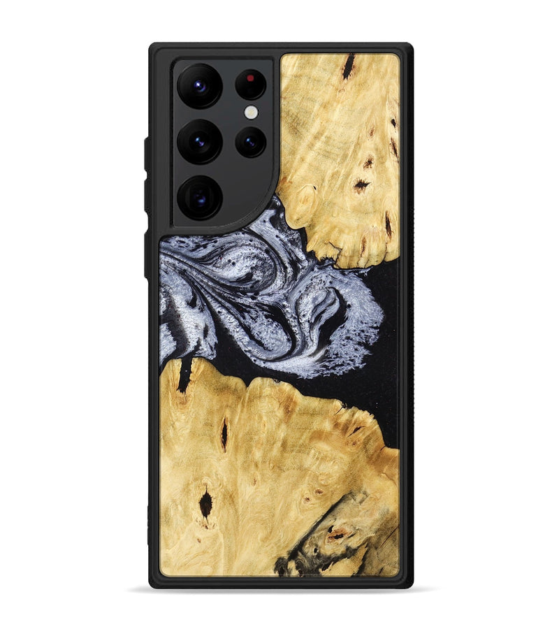 Galaxy S22 Ultra Wood Phone Case - Sherman (Black & White, 780968)