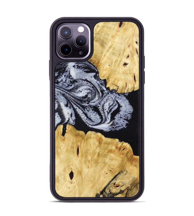 iPhone 11 Pro Max Wood Phone Case - Sherman (Black & White, 780968)
