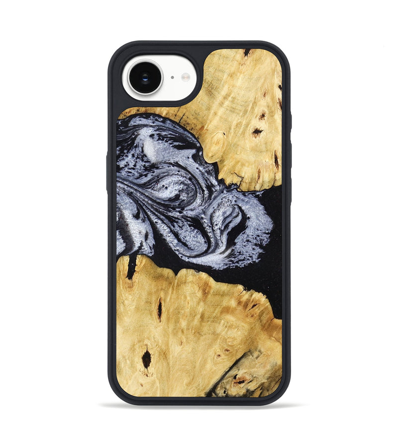 iPhone 16e Wood Phone Case - Sherman (Black & White, 780968)