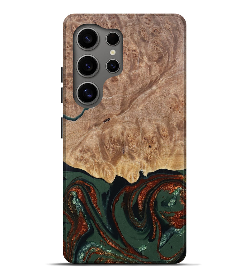 Galaxy S25 Ultra Wood Live Edge Phone Case - Jaylee (Green, 781018)