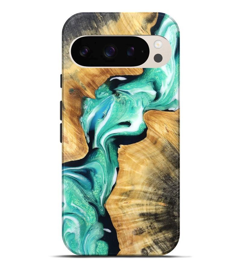 Pixel 10 Pro XL Wood Live Edge Phone Case - Vienna (Green, 781032)