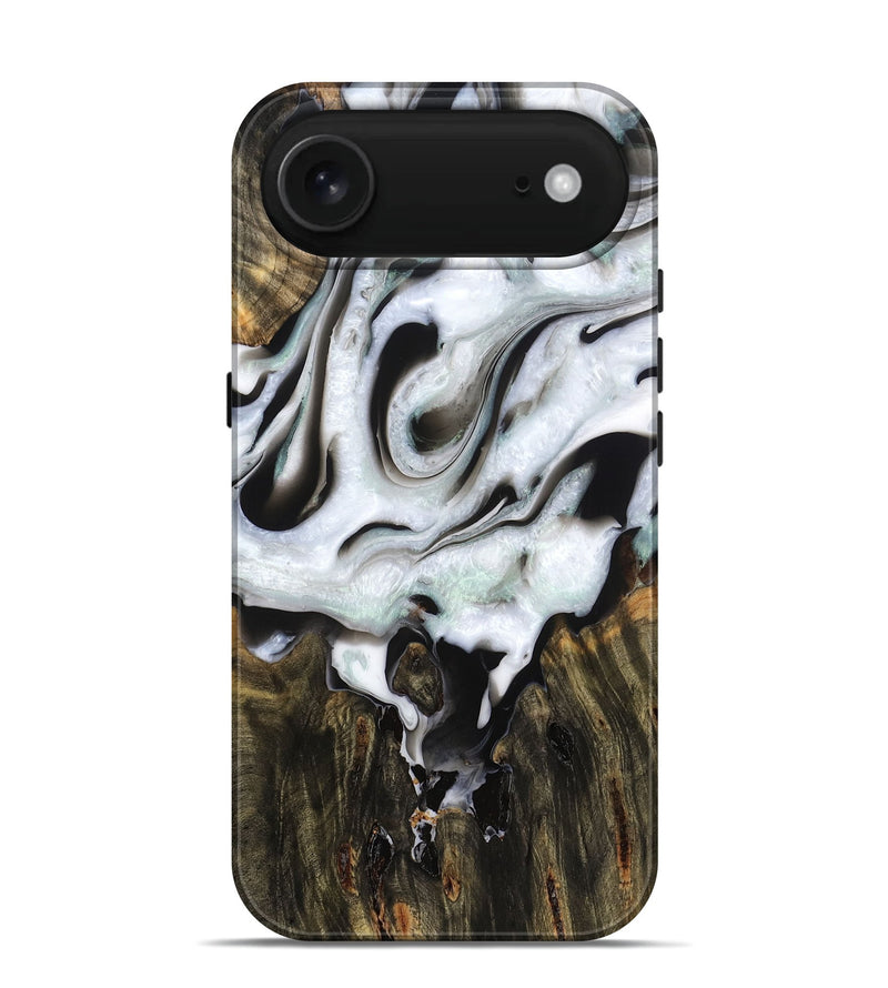 iPhone 17 Air Wood Live Edge Phone Case - Ilene (Black & White, 781233)