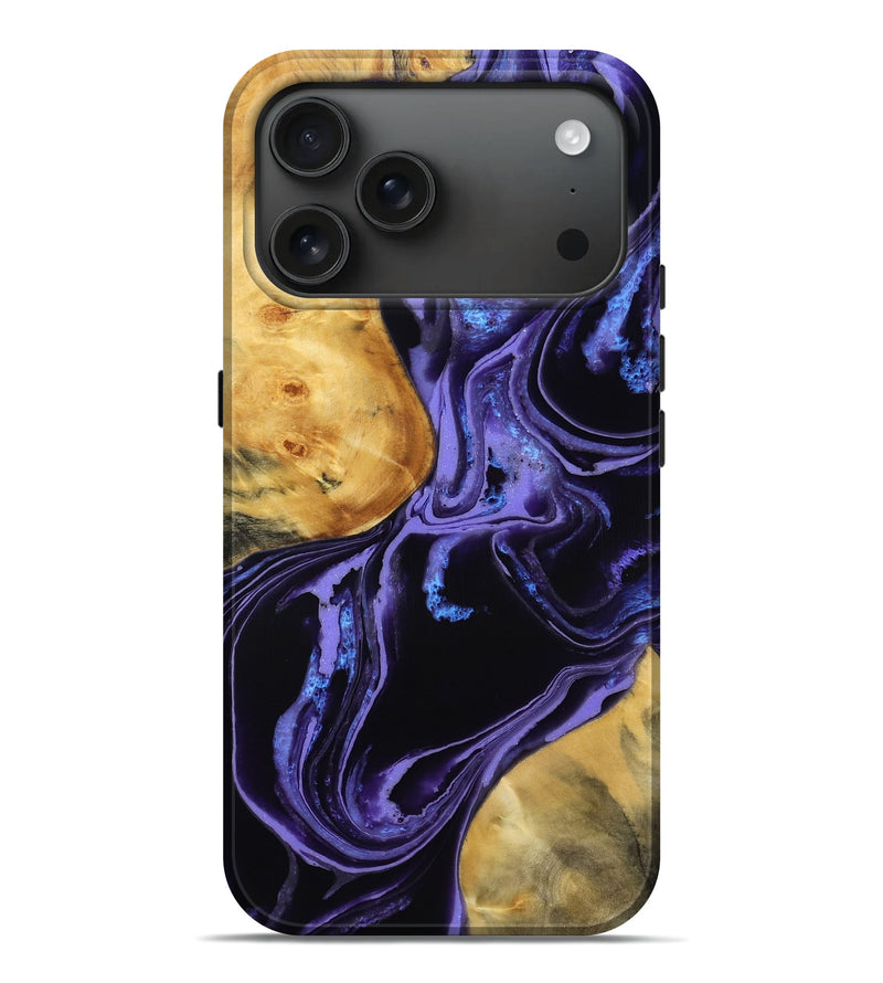 iPhone 17 Pro Max Wood Live Edge Phone Case - Andy (Purple, 781257)