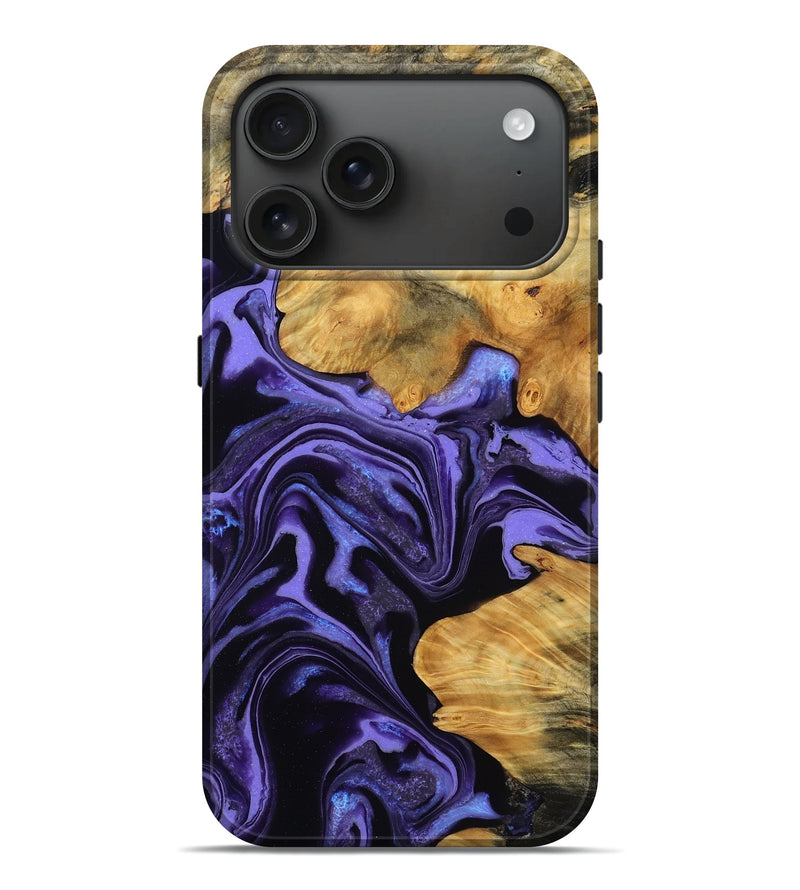 iPhone 17 Pro Max Wood Live Edge Phone Case - Rudolph (Purple, 781260)