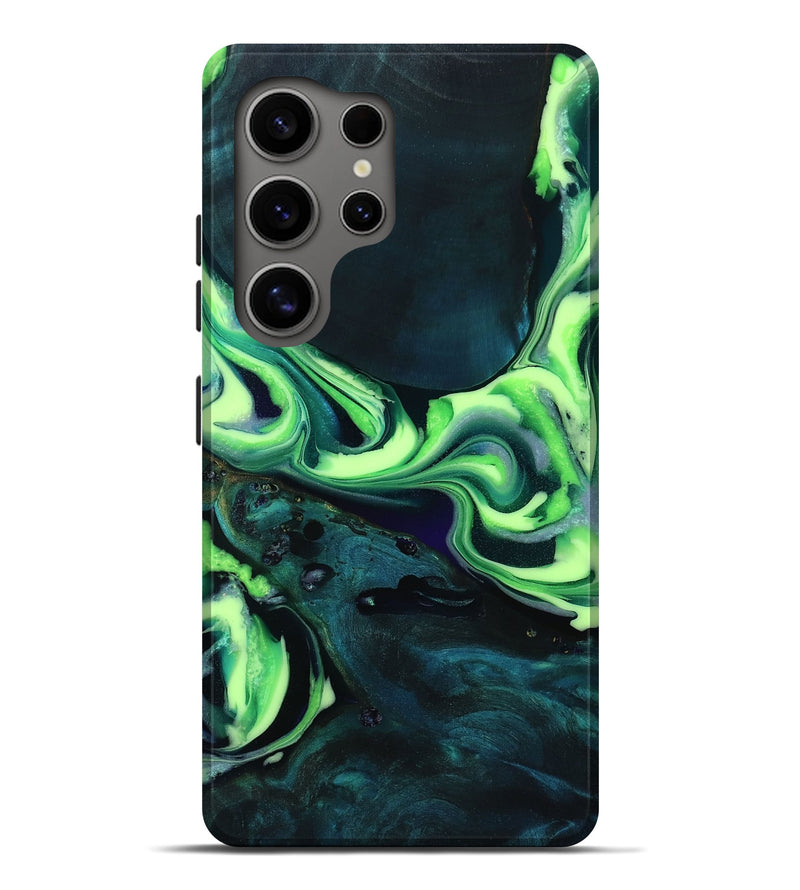 Galaxy S25 Ultra Wood Live Edge Phone Case - Lori (Green, 781460)