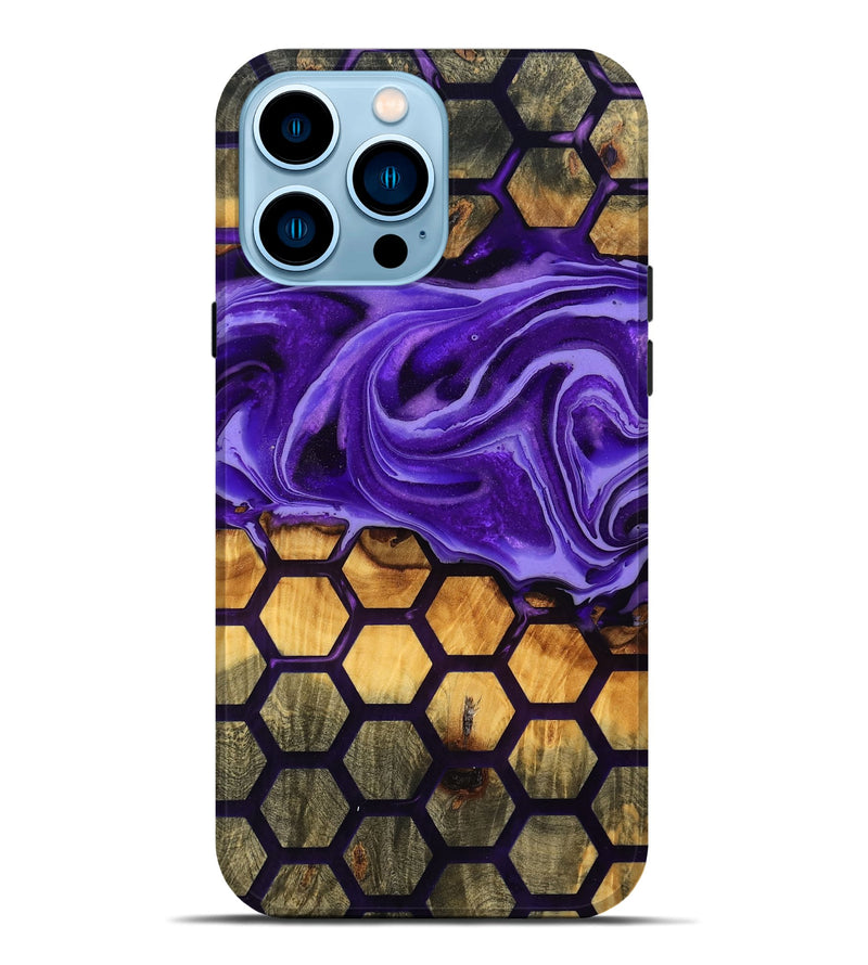 iPhone 14 Pro Max Wood Live Edge Phone Case - Angel (Pattern, 781473)