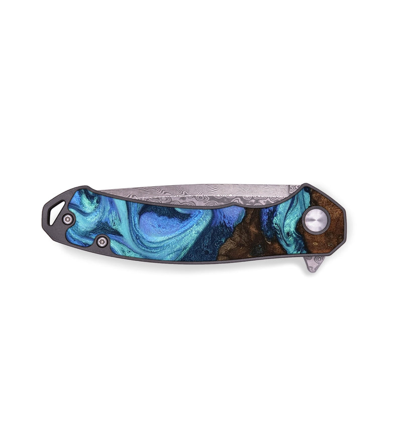 EDC Wood Pocket Knife - Kylan (Blue, 781784)