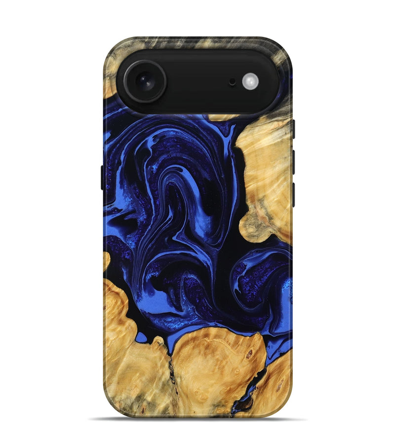 iPhone 17 Air Wood Live Edge Phone Case - General (Blue, 782001)