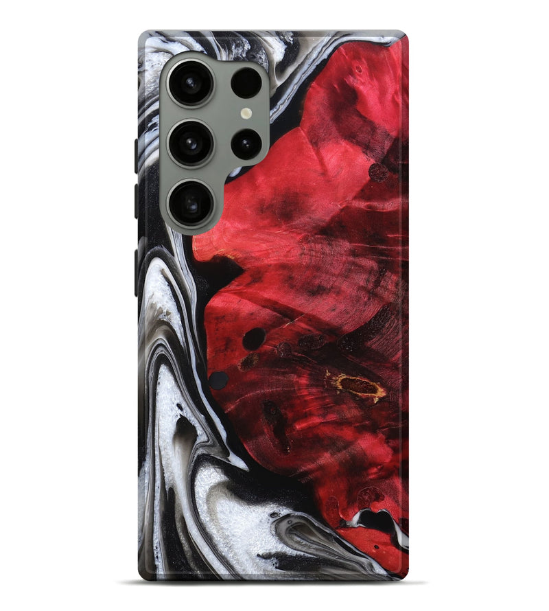 Galaxy S24 Ultra Wood Live Edge Phone Case - Chase (Black & White, 782006)
