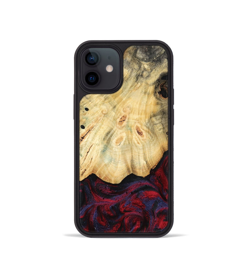 iPhone 12 mini Wood Phone Case - Zackary (Red, 782201)