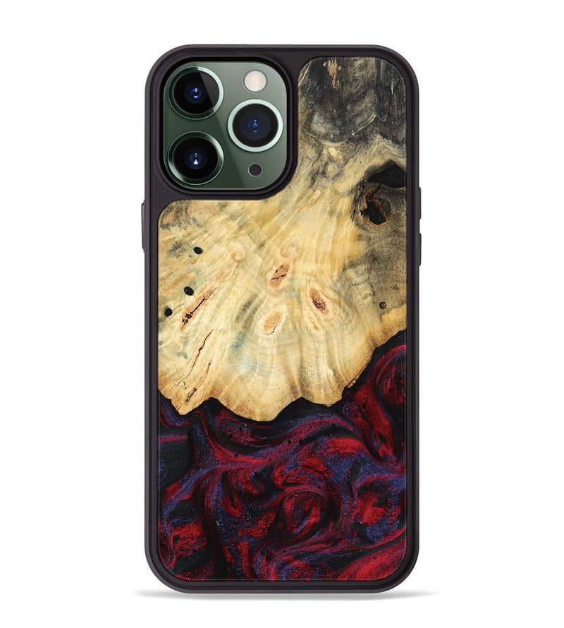 iPhone 13 Pro Max Wood Phone Case - Zackary (Red, 782201)