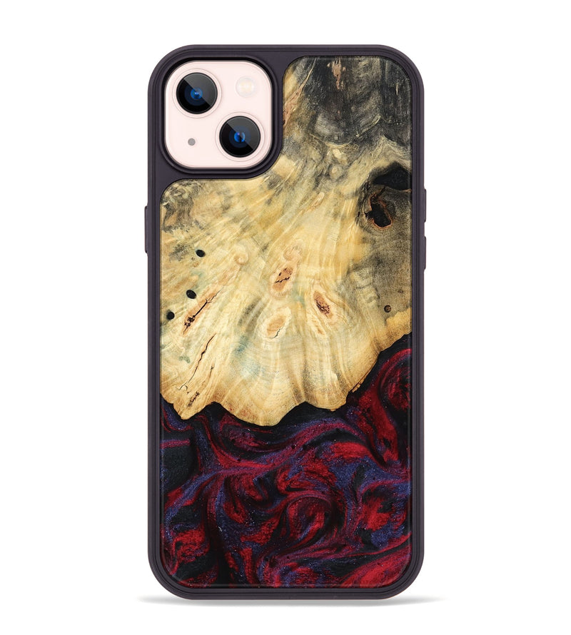 iPhone 14 Plus Wood Phone Case - Zackary (Red, 782201)