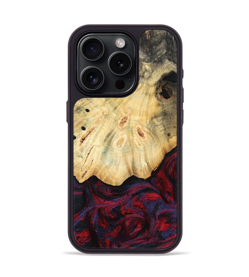 iPhone 15 Pro Wood Phone Case - Zackary (Red, 782201)