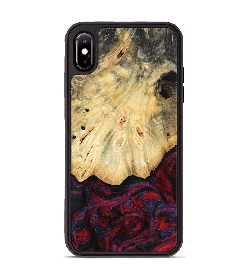 iPhone Xs Max Wood Phone Case - Zackary (Red, 782201)