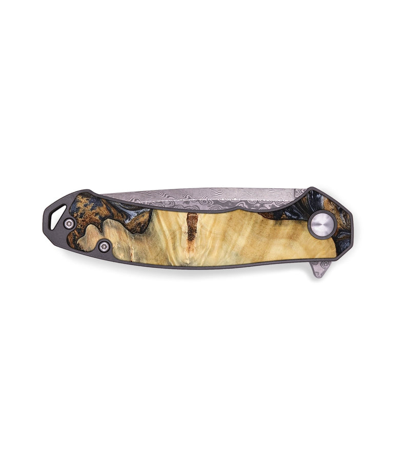 EDC Wood Pocket Knife - Quincy (Teal & Gold, 782206)