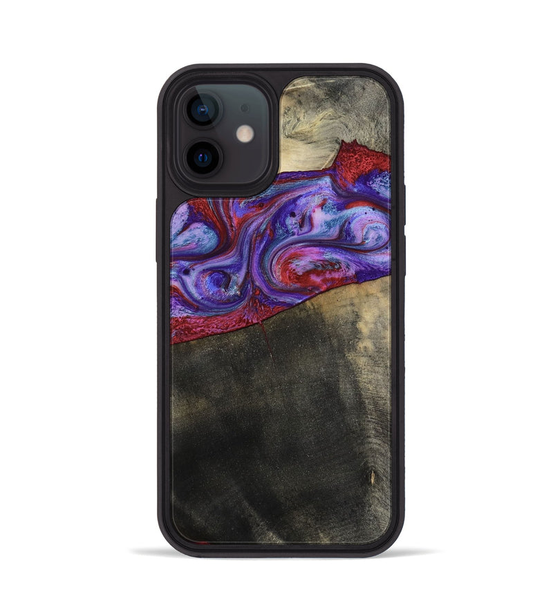 iPhone 12 Wood Phone Case - Candice (Purple, 782284)