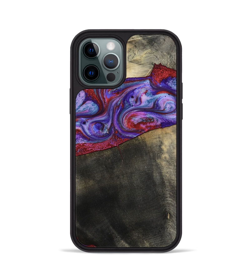 iPhone 12 Pro Wood Phone Case - Candice (Purple, 782284)