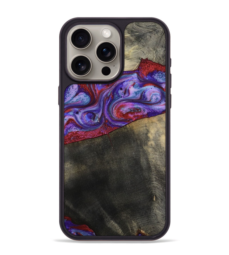 iPhone 15 Pro Max Wood Phone Case - Candice (Purple, 782284)