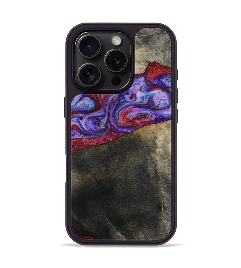 iPhone 16 Pro Wood Phone Case - Candice (Purple, 782284)
