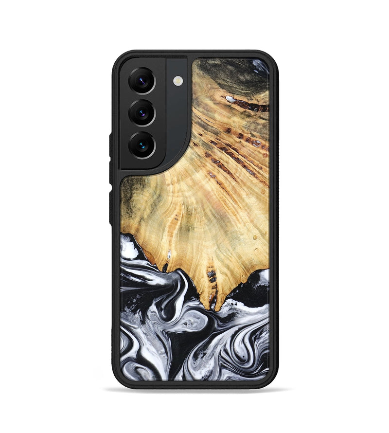 Galaxy S22 Wood Phone Case - Jemma (Black & White, 782289)