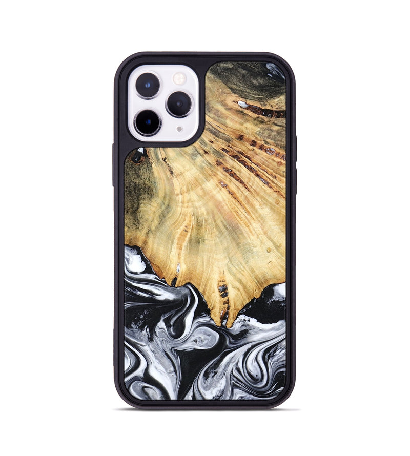 iPhone 11 Pro Wood Phone Case - Jemma (Black & White, 782289)