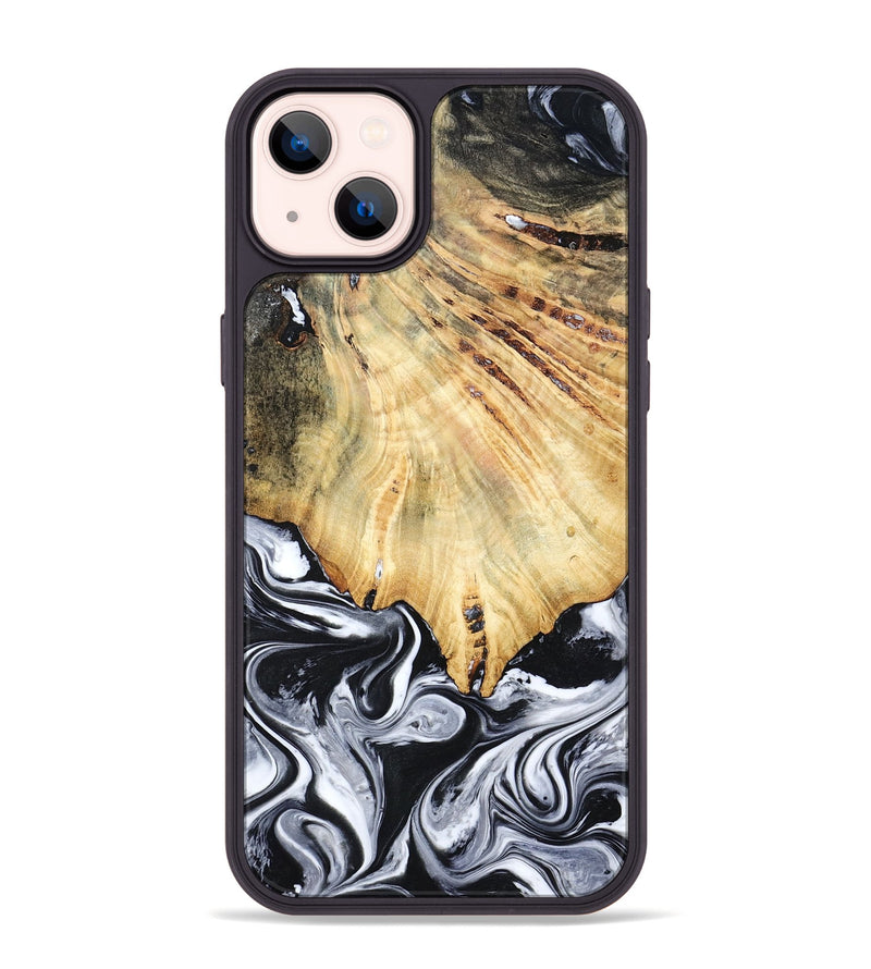 iPhone 14 Plus Wood Phone Case - Jemma (Black & White, 782289)