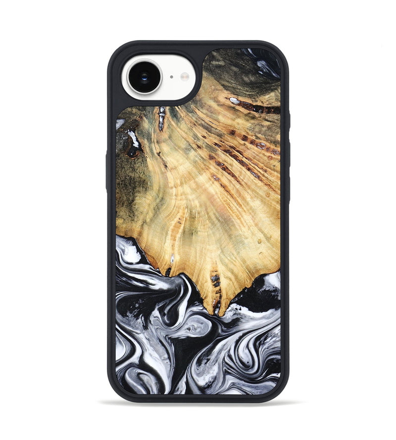 iPhone 16e Wood Phone Case - Jemma (Black & White, 782289)