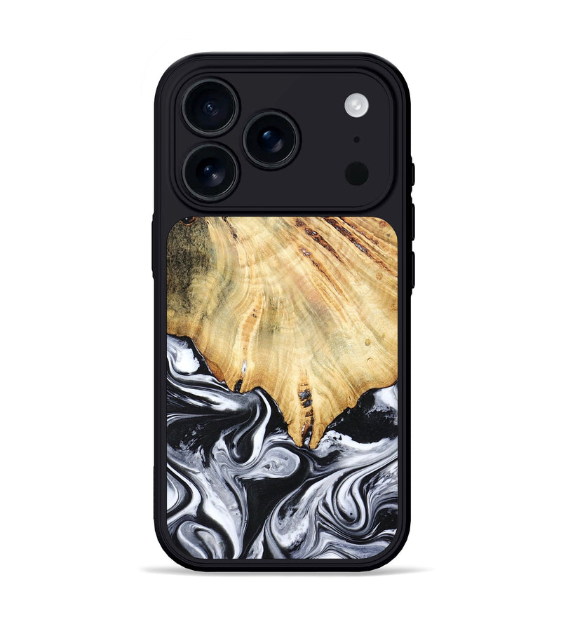 iPhone 17 Pro Wood Phone Case - Jemma (Black & White, 782289)