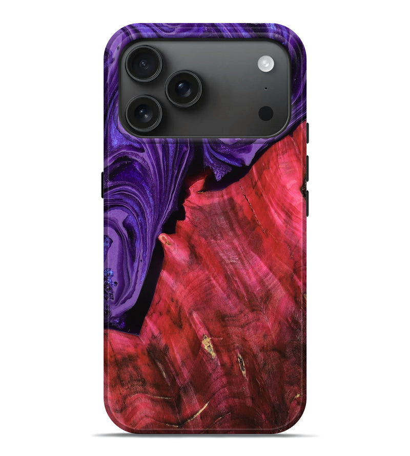 iPhone 17 Pro Max Wood Live Edge Phone Case - Windy (Purple, 782463)